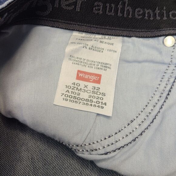 Wrangler Mens StretchJeans Size 40x32 Regular Fit Medium Wash Blue Denim Pockets - Picture 7 of 14